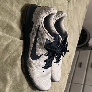 Nike Men's Silver and Blue Athletic Shoes